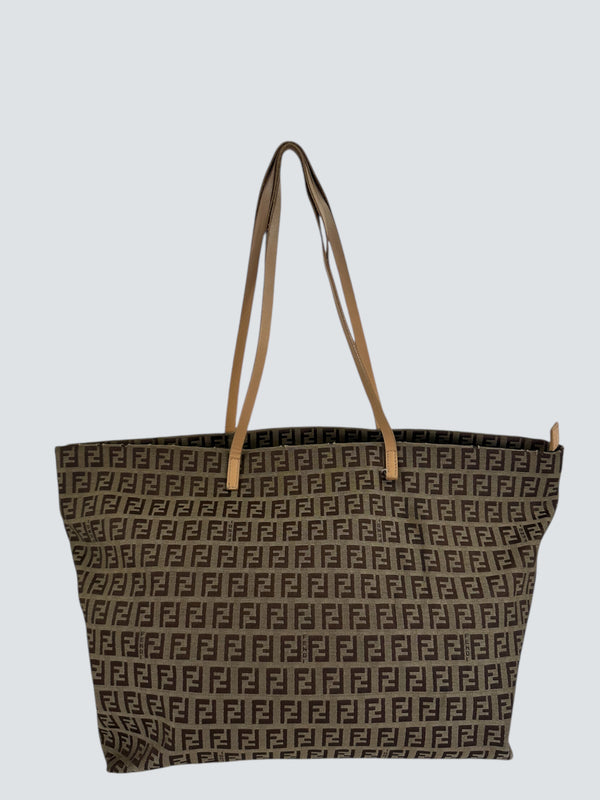 Fendi canvas monogram Tote