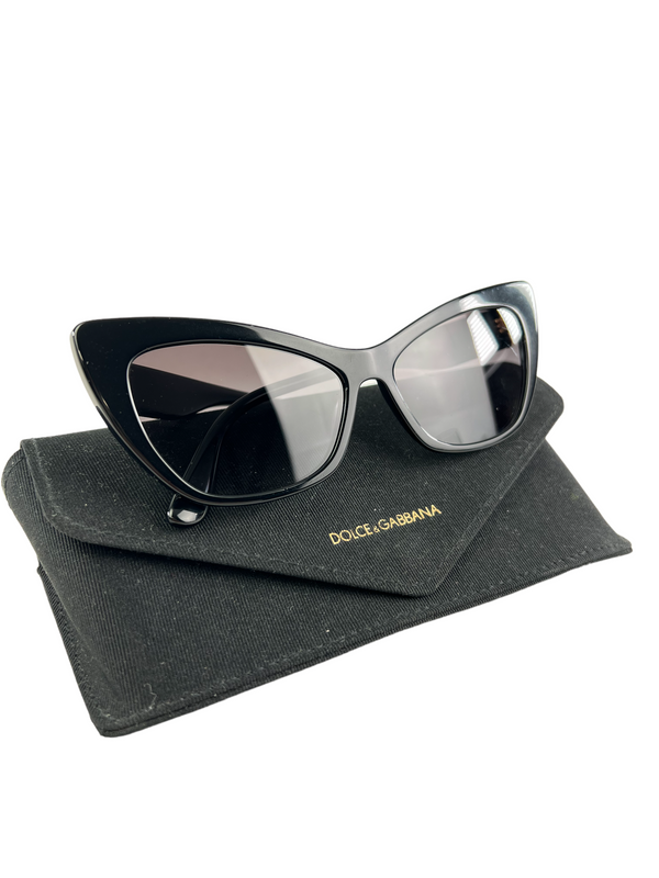 Dolce & Gabbana Black Cat Eye Style Sunglasses