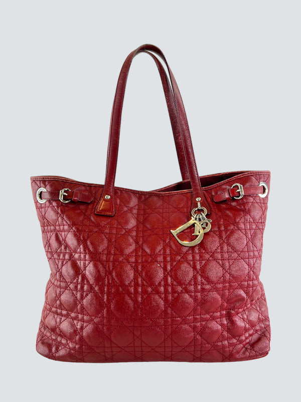 Christian Dior Red Lambskin Leather Lady Dior