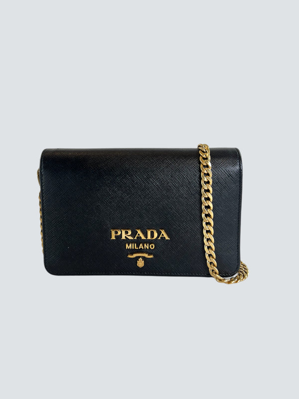 Prada Wallet on Chain Black Handbag