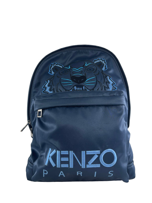 Kenzo Blue Satin Backpack