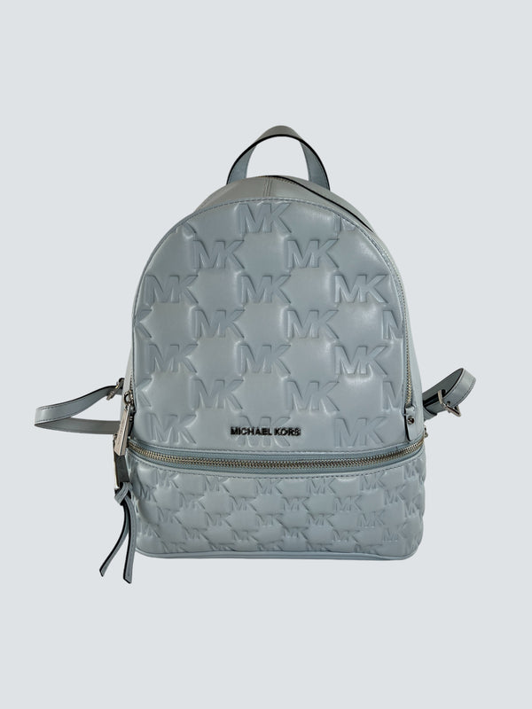 Michael Kors Baby Blue Quilted Leather Backpack