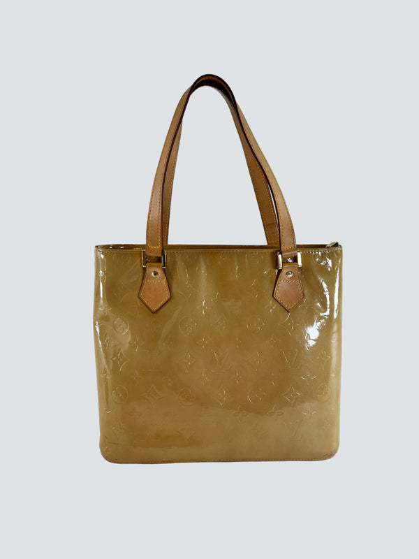 Louis Vuitton Mustard Yellow Vernis Leather Tote
