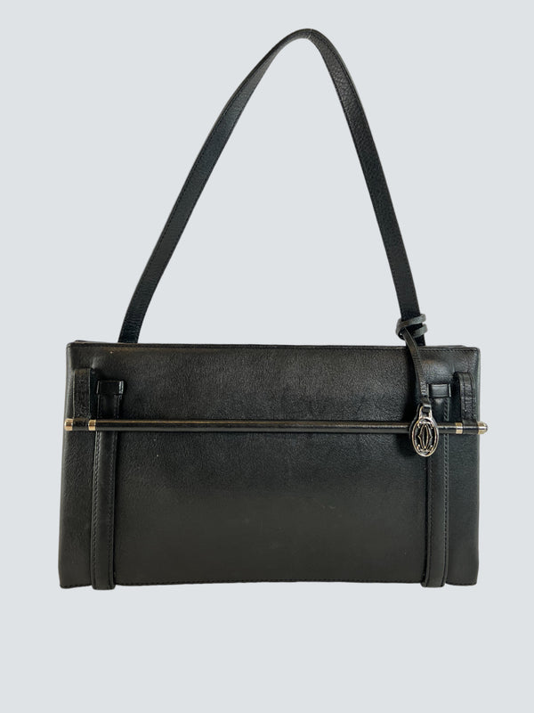 Cartier Black Leather Handbag