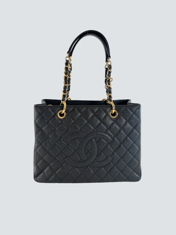 Chanel Black Caviar Leather GST
