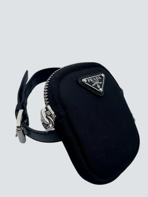 Prada Black Nylon Pouch/Bracelet