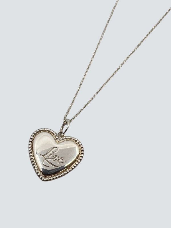 Tiffany and Co. Sterling Silver Necklace with Heart Pendant