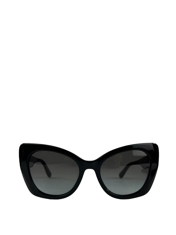 Dolce & Gabbana Black Oversized Cateye Sunglasses