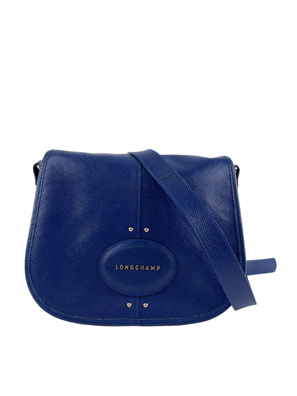 Longchamp Blue Leather Crossbody Handbag