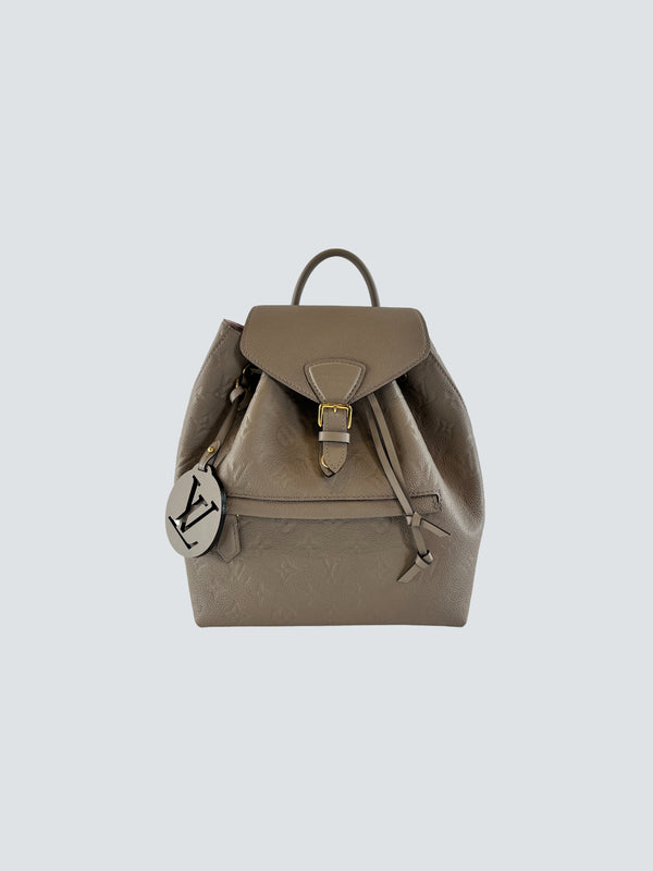 Louis Vuitton Taupe Empreinte Leather Montsouris  Backpack