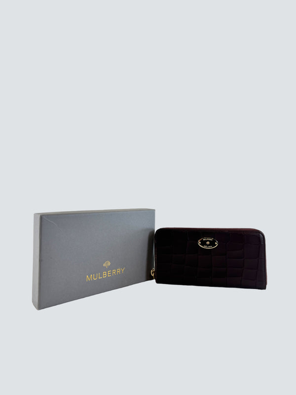 Mulberry Burgundy Leather Wallet