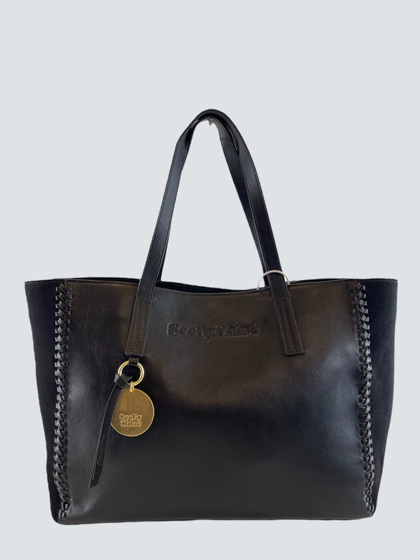 See By Chloe Black Leather Tote