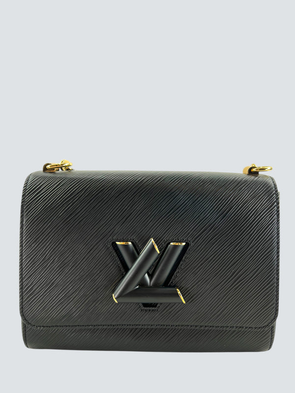 Louis Vuitton Black Epi Leather Twist Crossbody