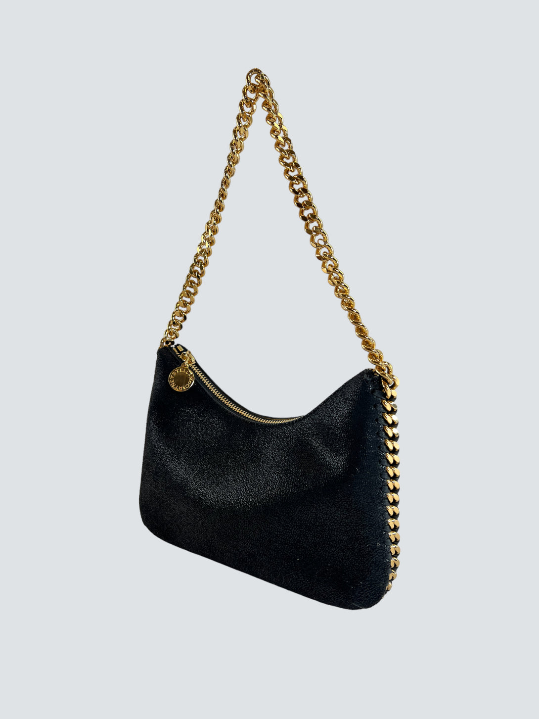 Stella McCarthy Black Faux Leather Falabella Shoulder Bag
