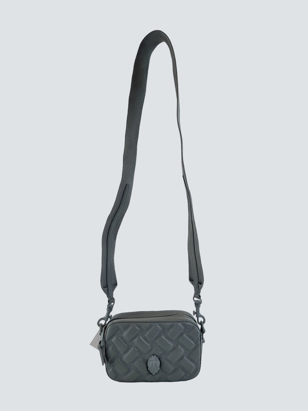 Kurt Geiger Grey Quilted Leather Crossbody