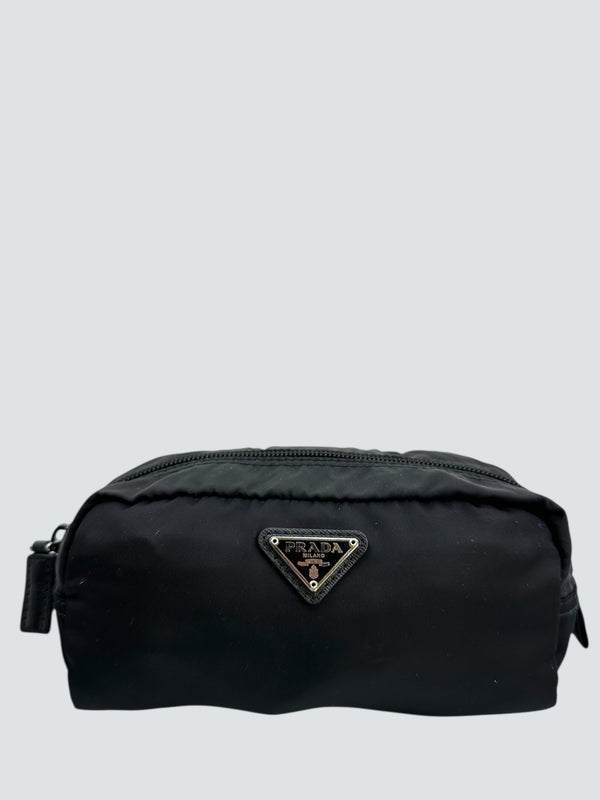 Prada Black Nylon Makeup Bag