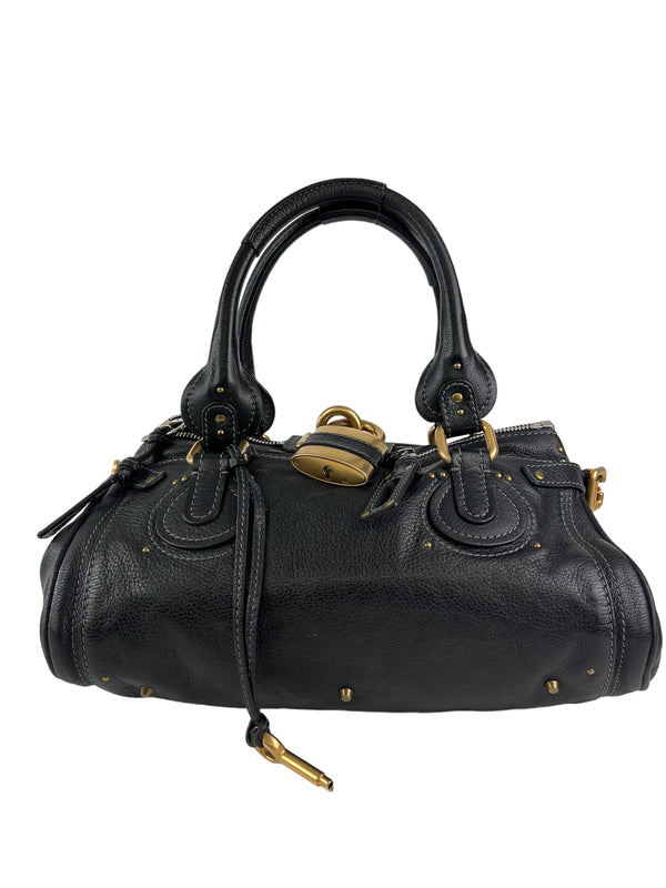 Chloe Black Leather Paddington Handbag