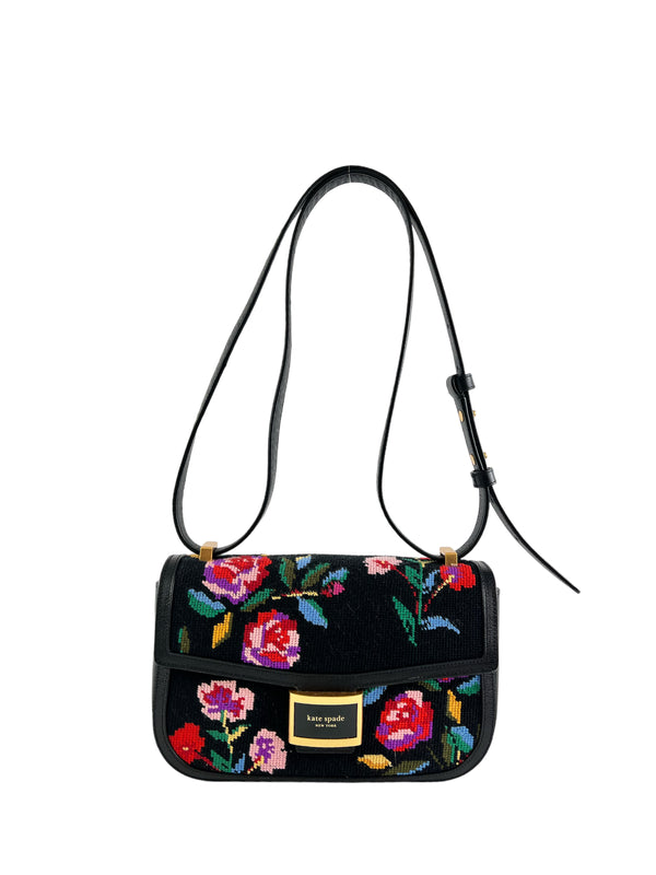 Kate Spade Black Embroirdered Handbag
