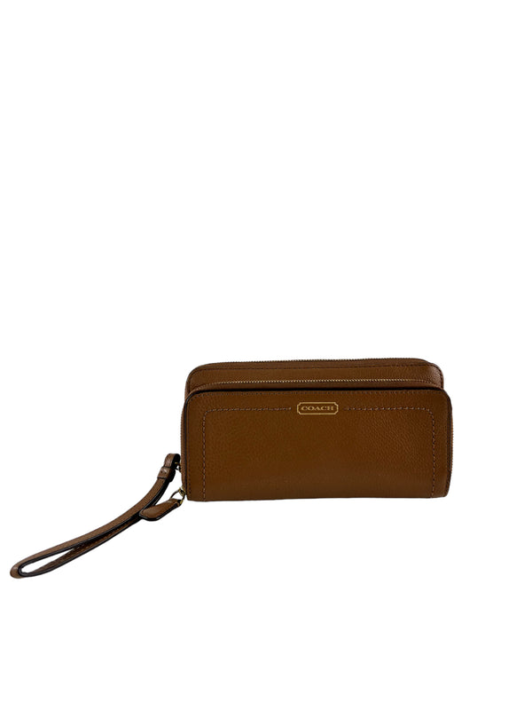 Coach Tan Grained Leather Wallet