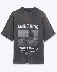 Anine Bing Size Large Grey T-Shirt