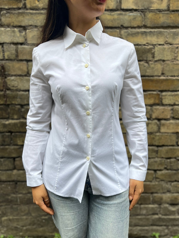 Prada White Dress Shirt - Size UK 8