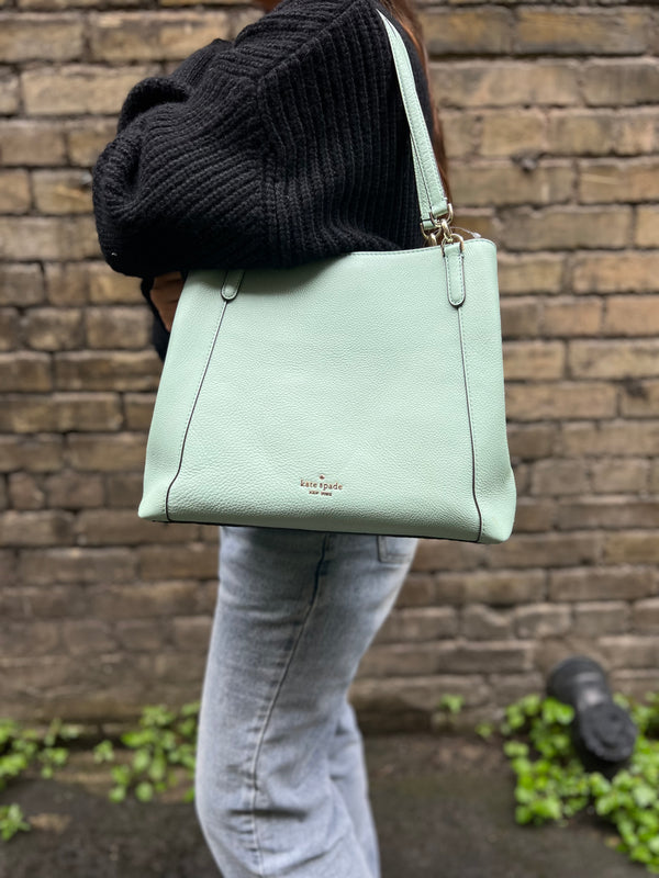 Kate Spade Mint Green Leather Shoulder Bag