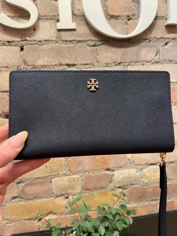 Tory Burch Black Leather Wallet