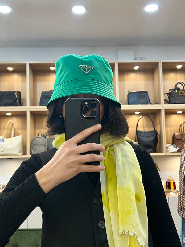 Prada Green Re-Nylon Bucket Hat - Medium
