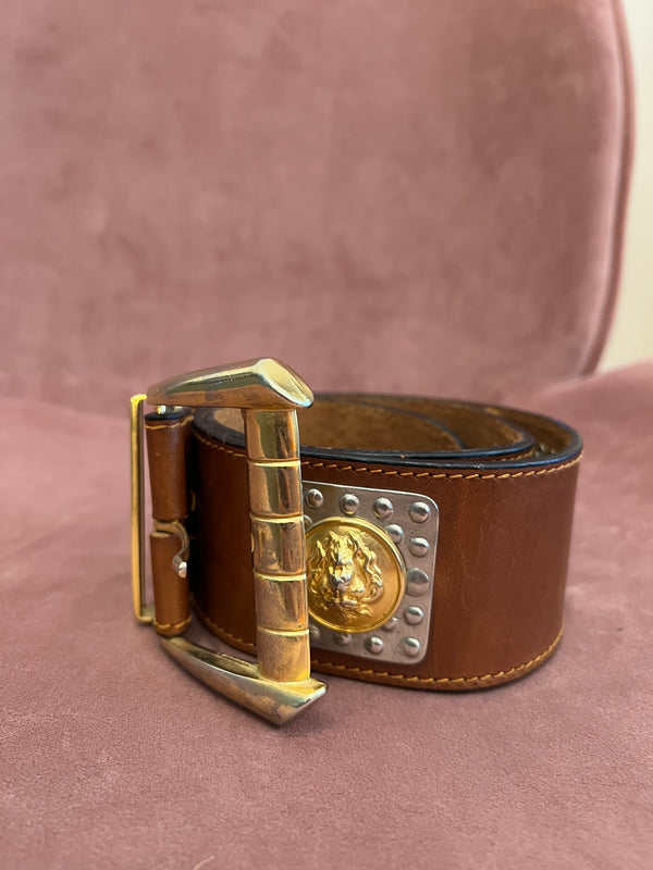 Vintage Size UK 8 Brown Leather Belt