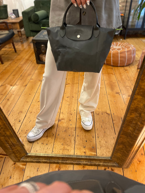 Longchamp Grey Nylon Handbag