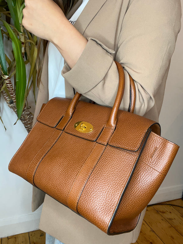Mulberry Small Oak Leather Bayswater Tote