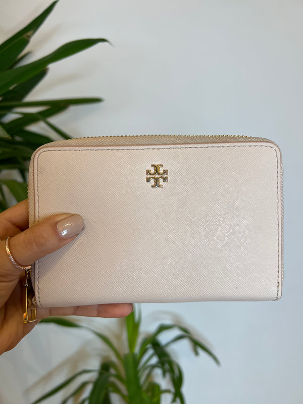 Tory Burch Nude Leather Wallet