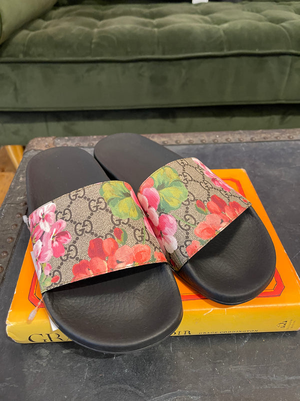 Gucci Floral Slides/Sandals - UK 5