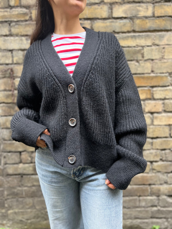 Anine Bing Black Wool Cardigan - Size Large
