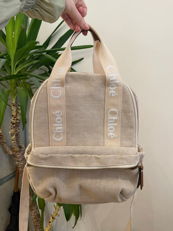 Chloe Cream Canvas Backpack