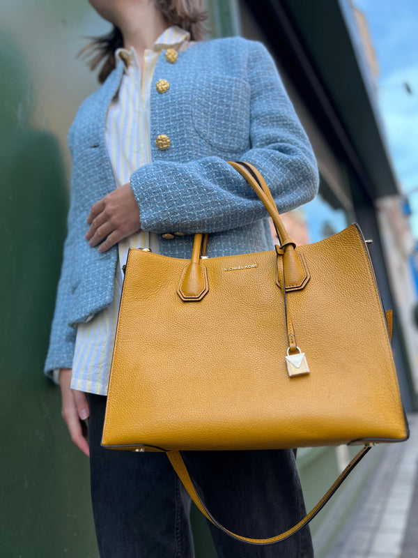 Michael Kors Yellow Leather Tote