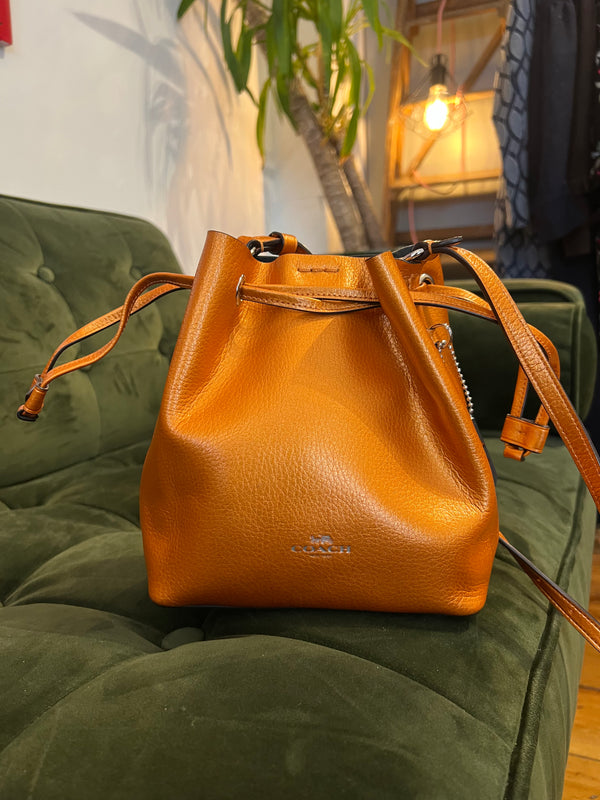 Coach Orange Leather Handbag