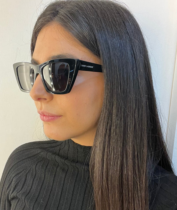 Saint Laurent Black Cateye Sunglasses