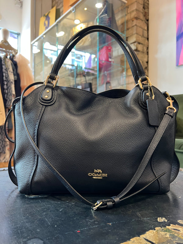 Coach Navy Leather Tote