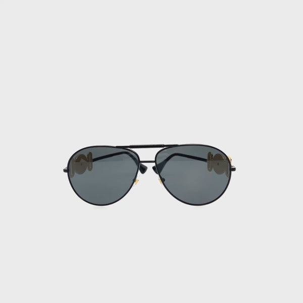 Versace Black Aviator Sunglasses - MOD2249