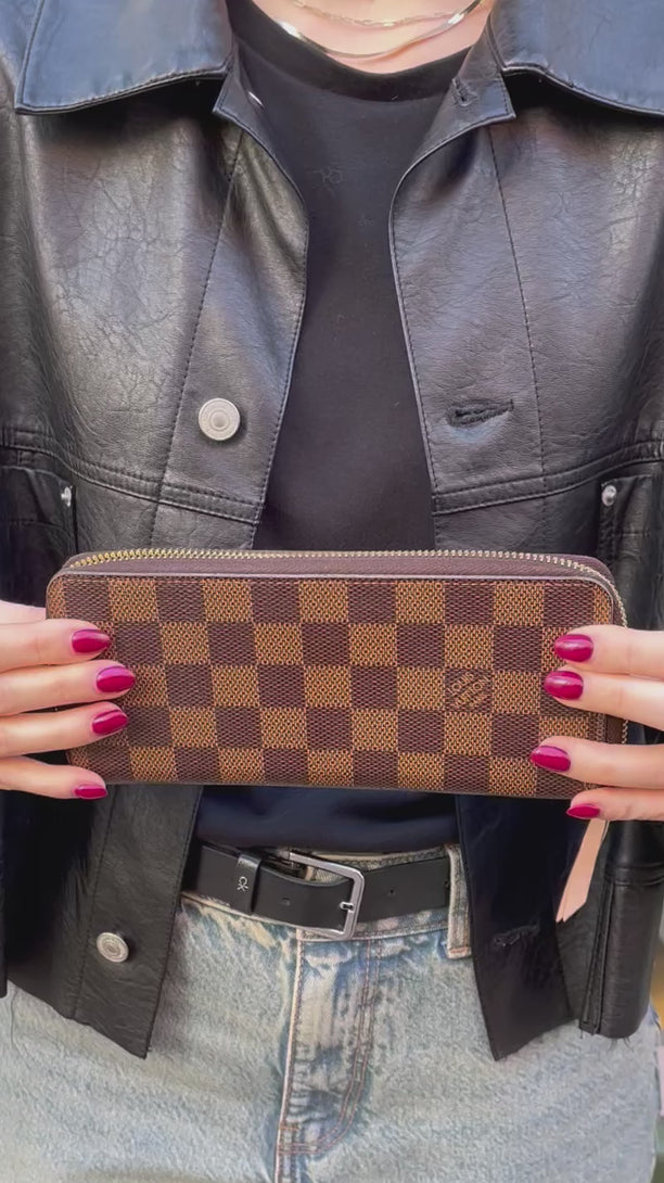 Louis Vuitton Damier Ebene Canvas Clemence Wallet – Siopaella
