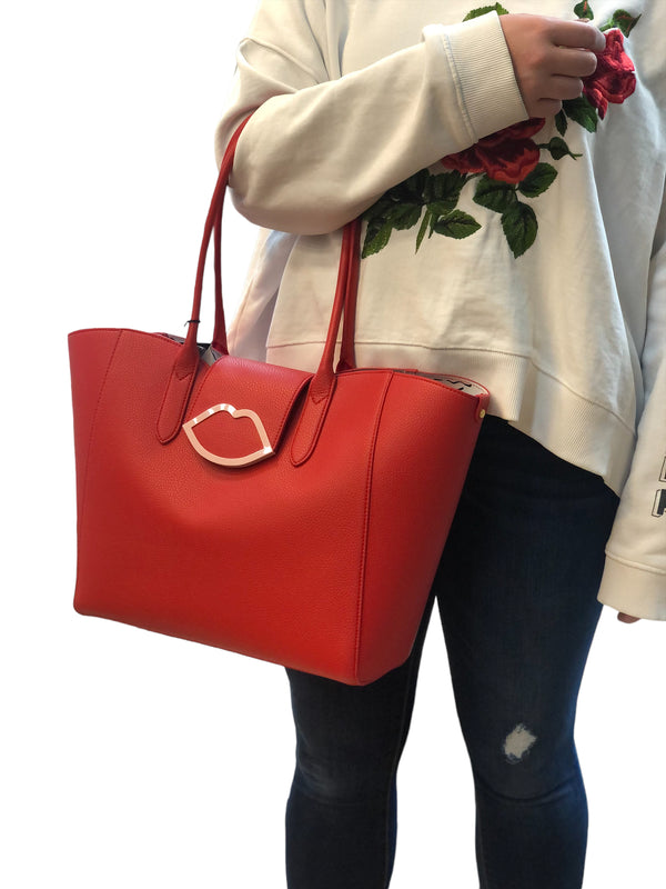 Lulu Guinnes Red Leather Handbag