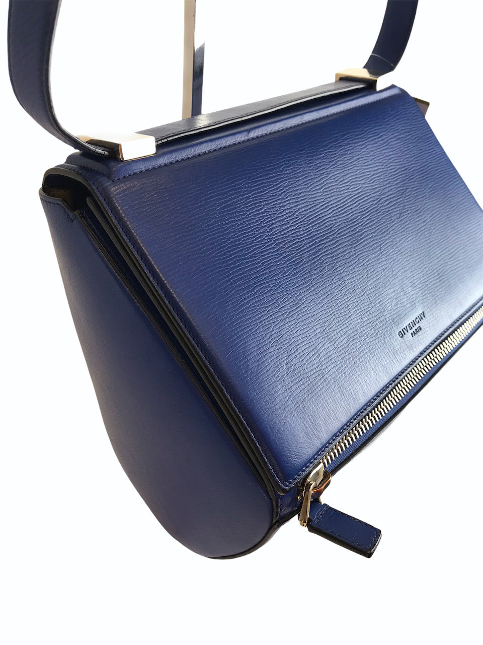 Givenchy Blue Leather Pandora Crossbody- As Seen On Instagram 09/09/2020 - Siopaella Designer Exchange