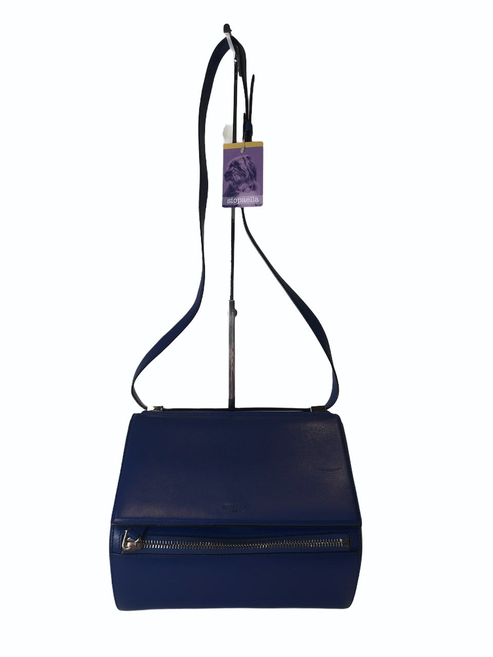 Givenchy Blue Leather Pandora Crossbody- As Seen On Instagram 09/09/2020 - Siopaella Designer Exchange