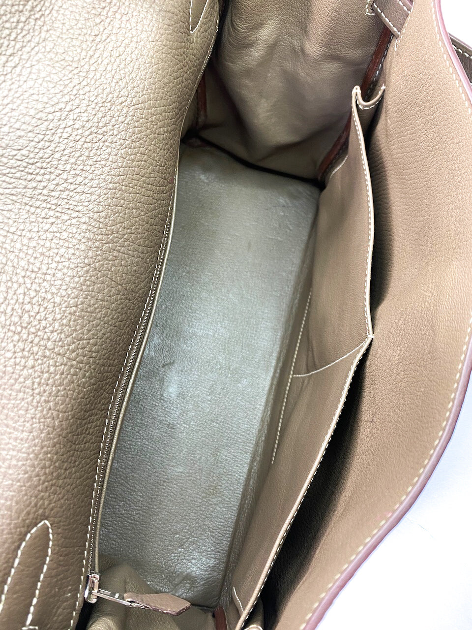 Hermes Taupe Togo Leather Kelly 35 - Siopaella Designer Exchange