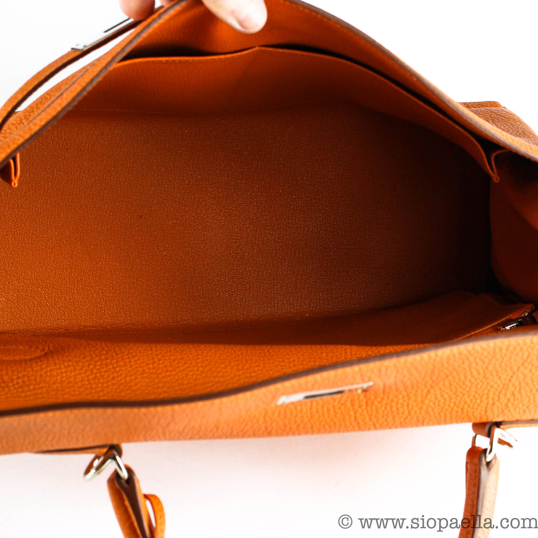 Hermès Kelly 35 in Retourne Orange - Siopaella Designer Exchange