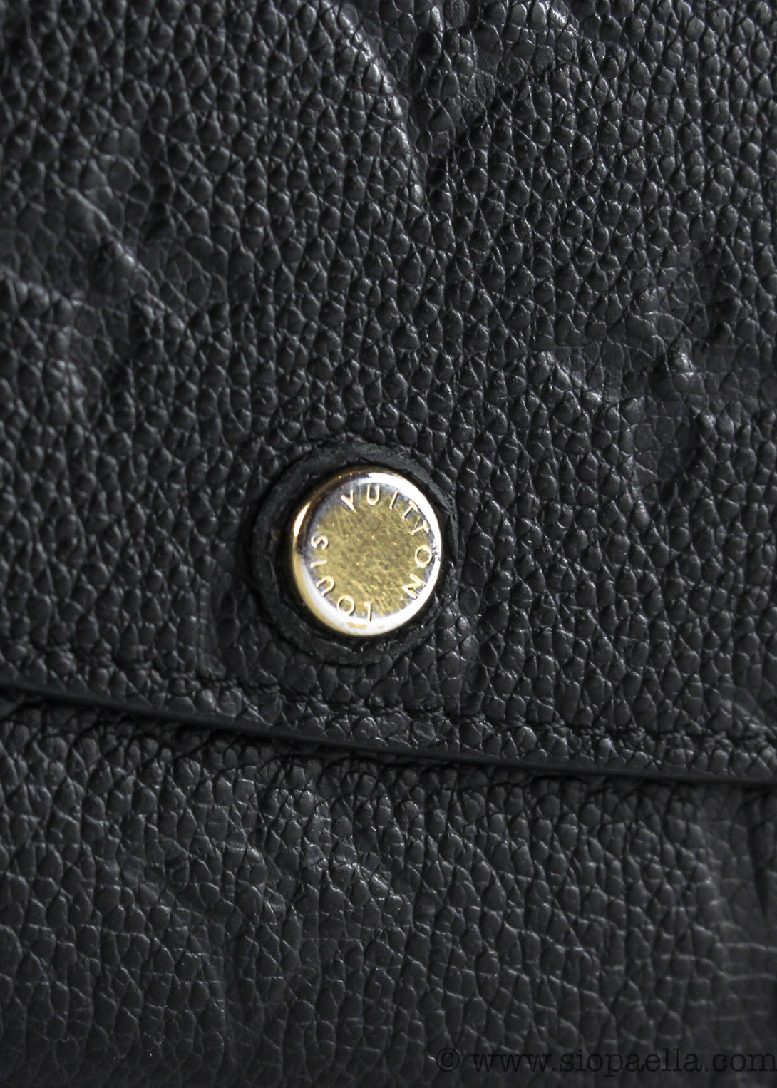 Louis Vuitton Black Leather Monogram "Emilie" Wallet - As seen on Instagram - Siopaella Designer Exchange