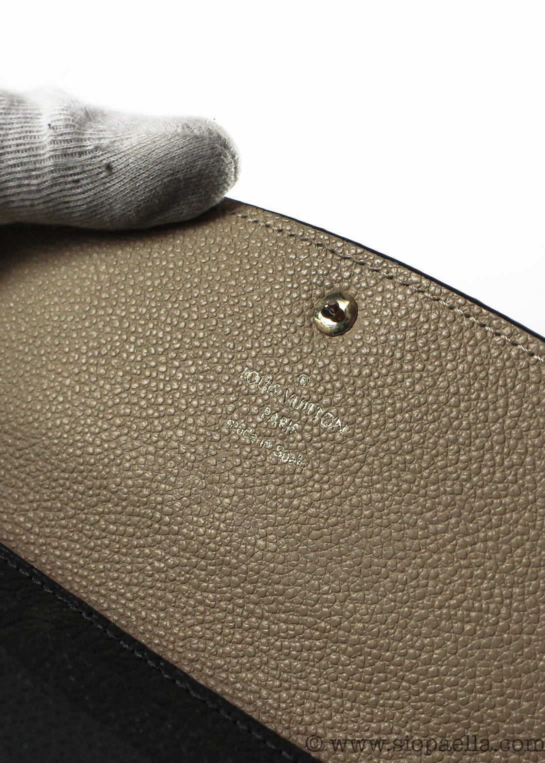 Louis Vuitton Black Leather Monogram "Emilie" Wallet - As seen on Instagram - Siopaella Designer Exchange