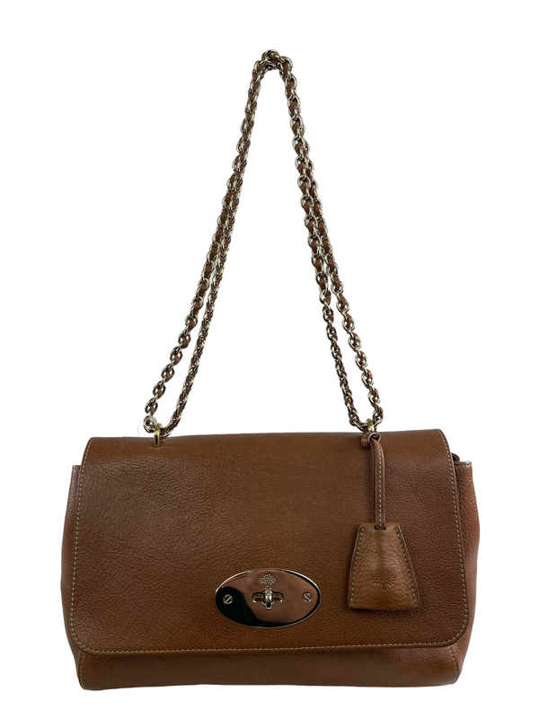 Mulberry Tan Leather Medium “Lilly” Shoulder Bag