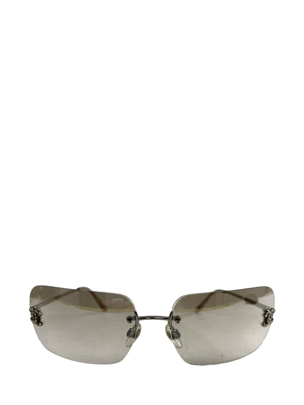 Chanel Silvertone Sunglasses